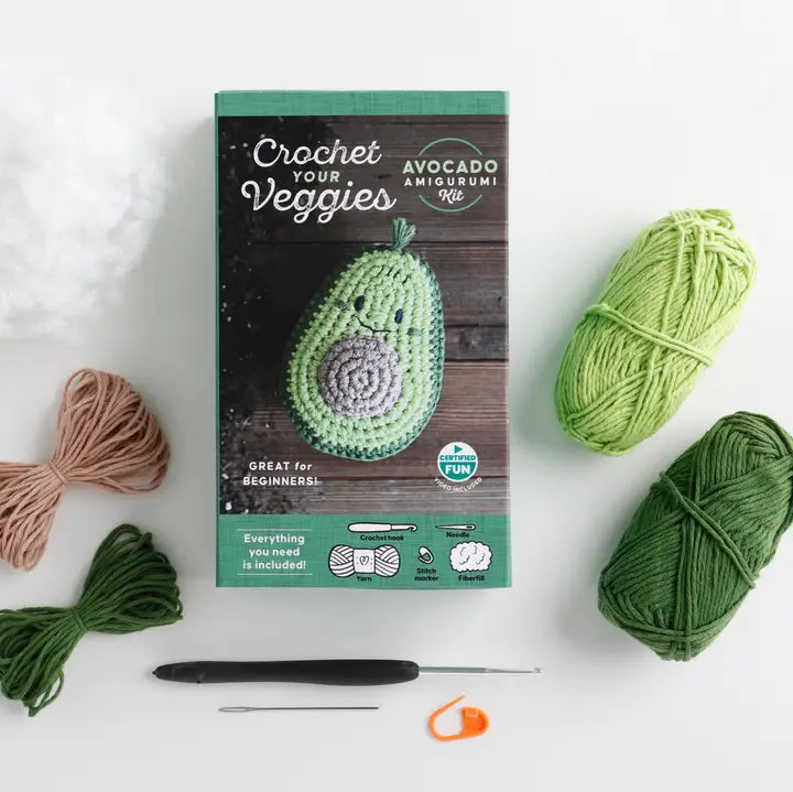 Crochet Your Veggies Amigurumi Kit Avocado