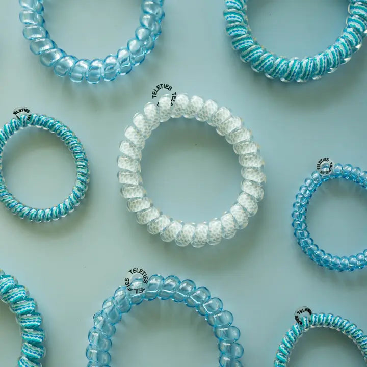 Teleties Spiral Hair Coils | Small | Summer Sky Hair Ties