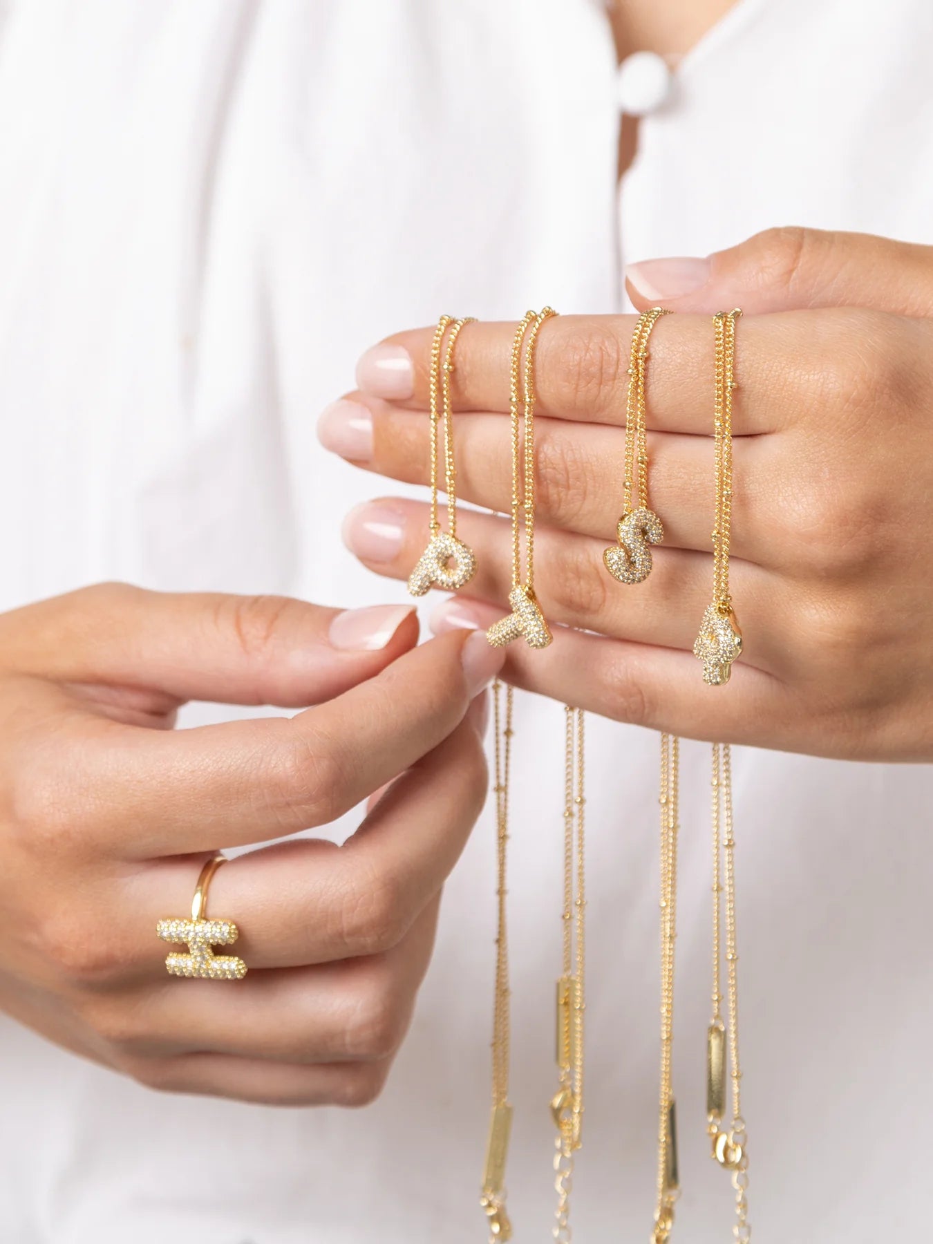 Michelle McDowell Chloe Luxe Initial Necklace-T