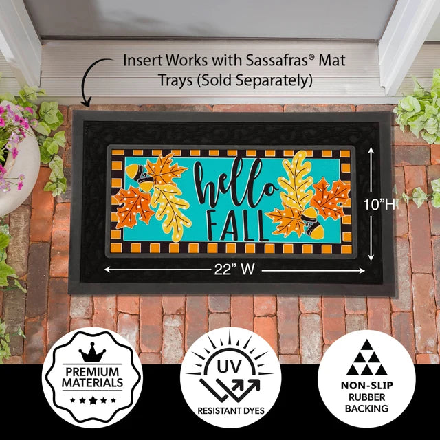 Evergreen Enterprises Hello Fall Leaves Sassafras Switch Mat, 22" x 10"