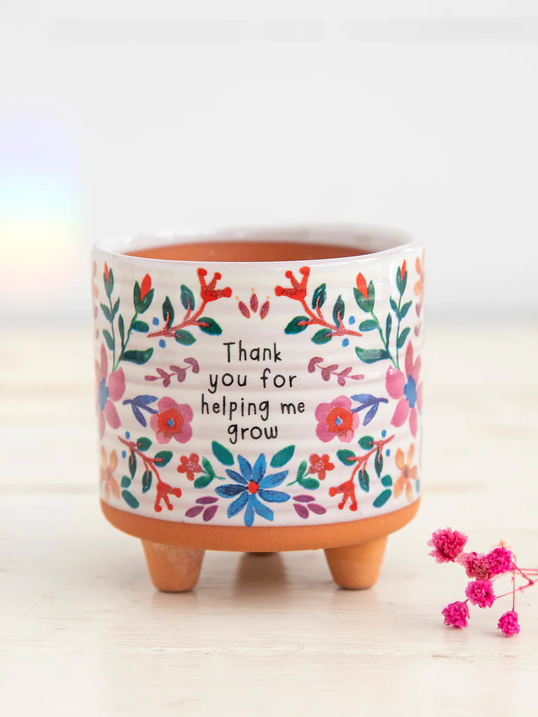 Natural Life Mini Artisan Planter-Thank You