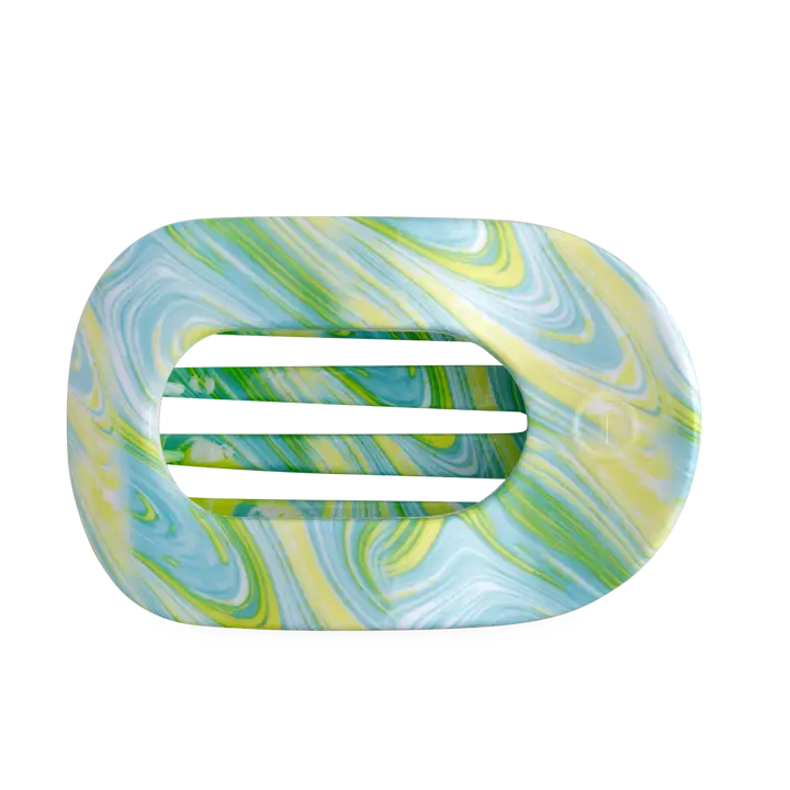 Teleties By the Sea Shore | Large | Flat Round Hair Clip