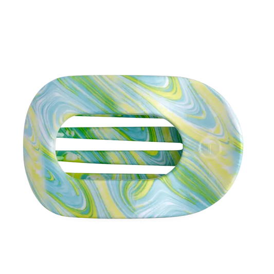 Teleties By the Sea Shore | Large | Flat Round Hair Clip