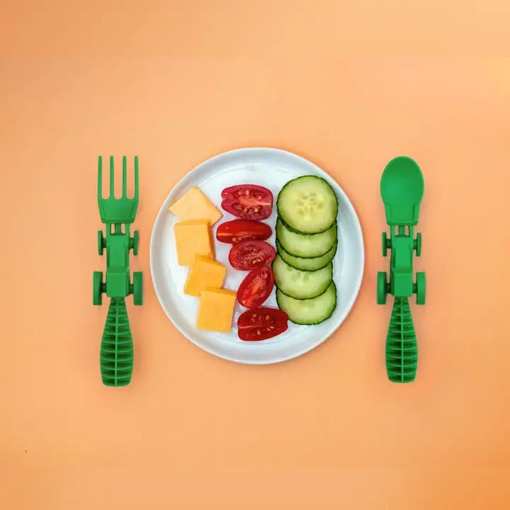 Constructive Eating Set of 2 Tractor Utensils