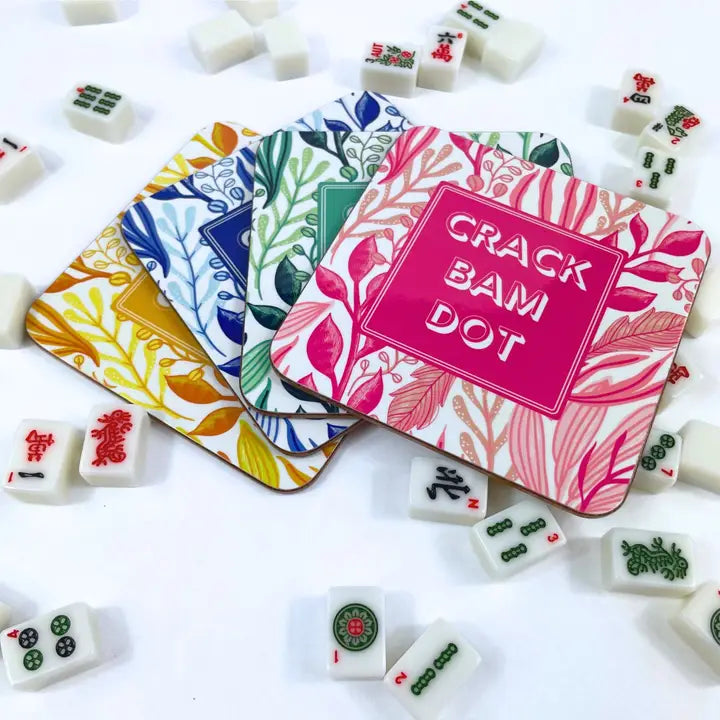 My Fair Mahjong Coasters, 4 Set-Nature Pattern