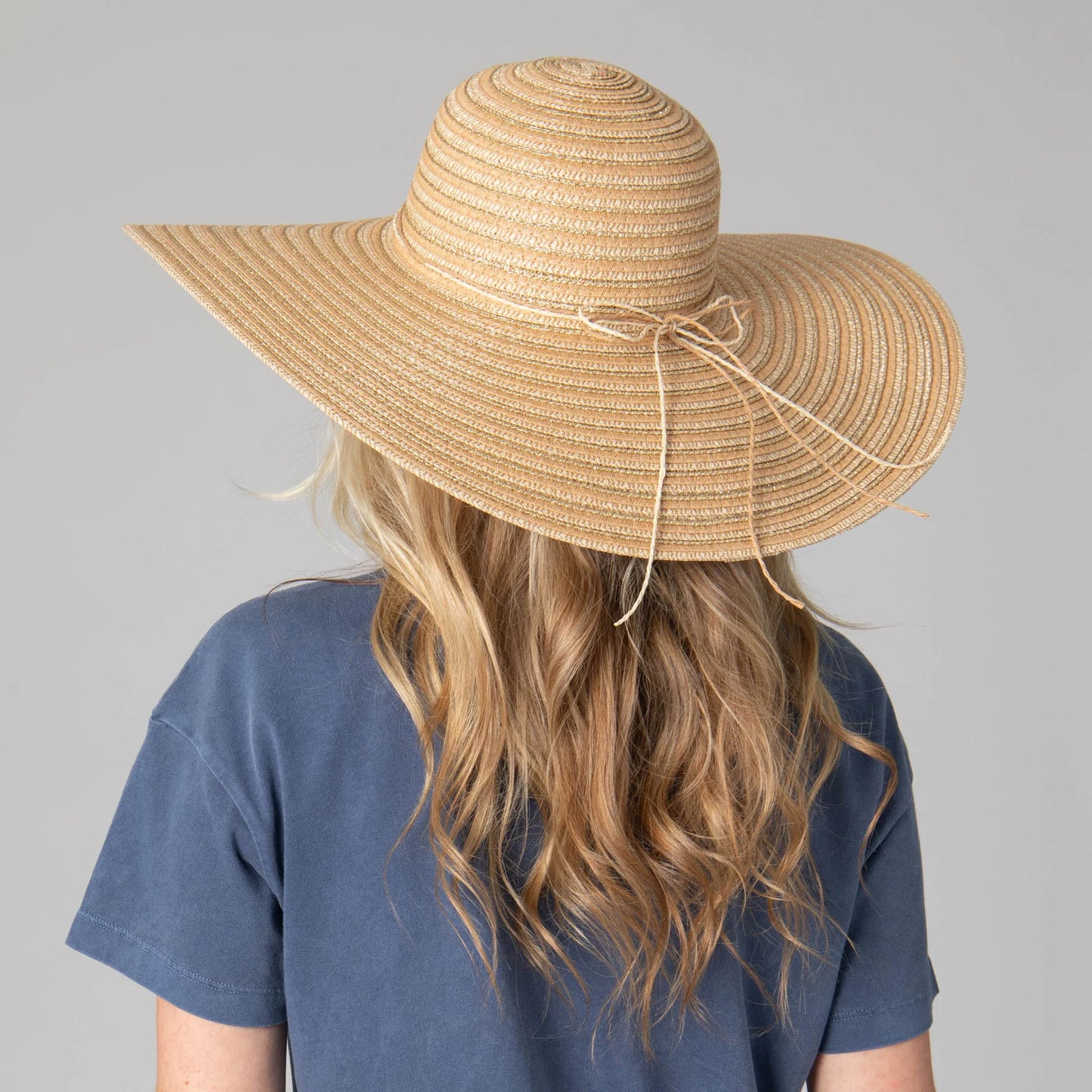 San Diego Hat Wide Brim Women's Floppy Sun Hat with Gold Lurex