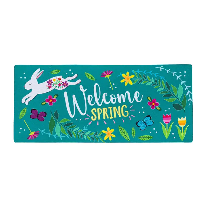 Evergreen Enterprises Welcome Spring Bunny Sassafras Switch Mat