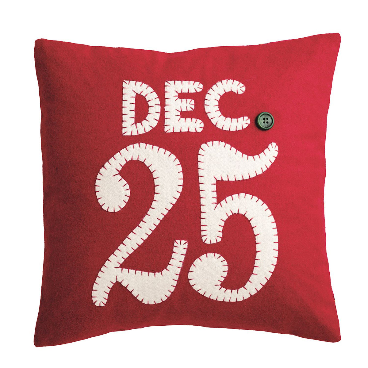MUD PIE DEC 25 FELTED CHRISTMAS PILLOW