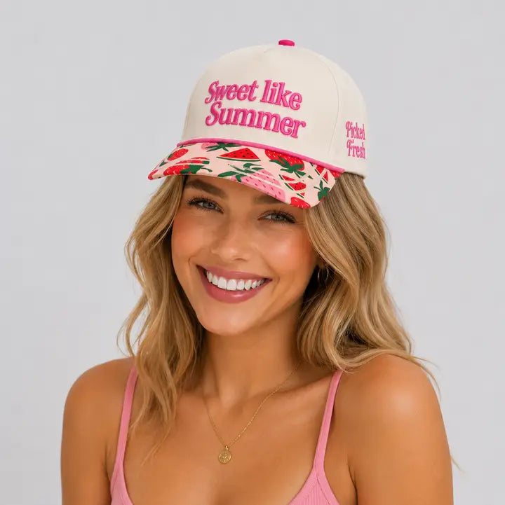 Sweet Like Summer Watermelon Strawberry Baseball Cap