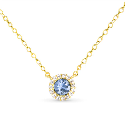 AMANDA BLU GOLD HALO NECKLACE