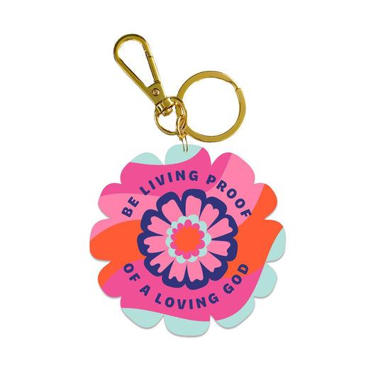 Mary Square  Acrylic Keychain Be Living Proof