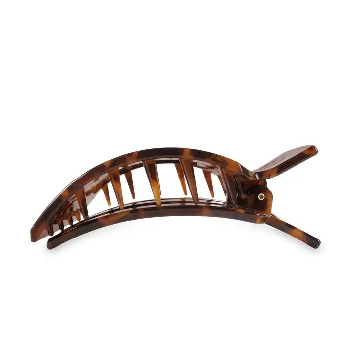 Teleties Square Flat Hair Clip | Large | Tortoise