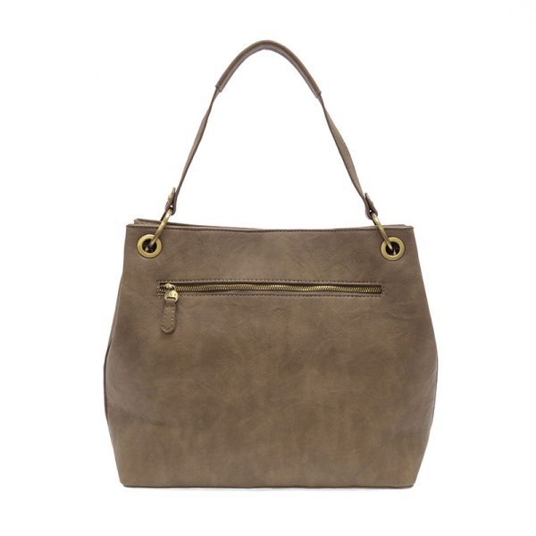 Joy Susan Jem Bucket Shoulder Bag-Dark Taupe