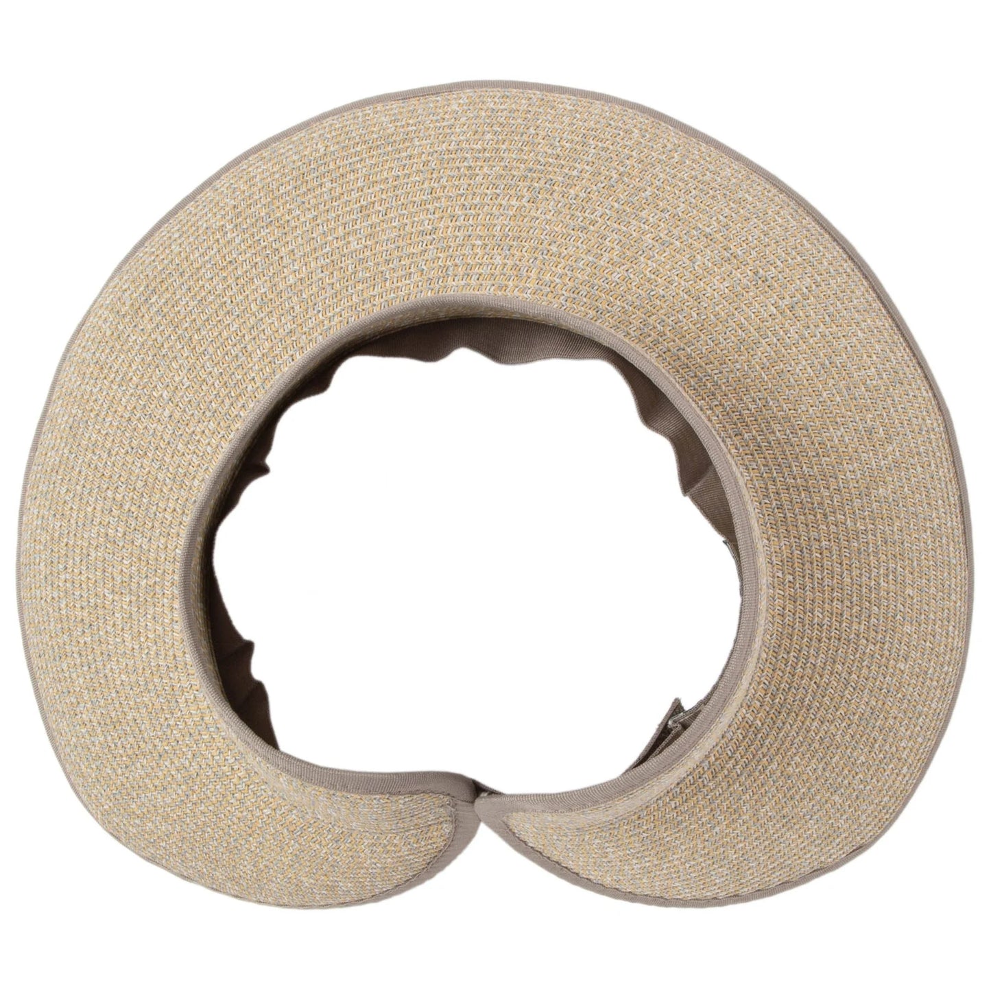 San Diego Hat Company's Signature Women's Ultrabraid Large Brim Visor-Grey/Tan
