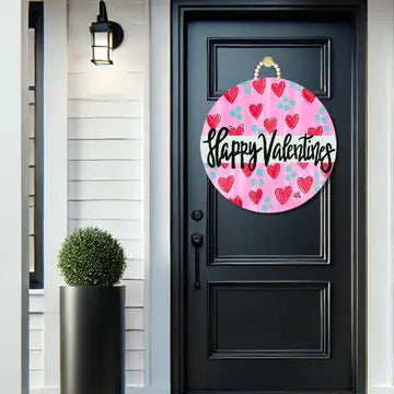 DK Designs Valentines Streaks "Happy Valentines" Large Hanger