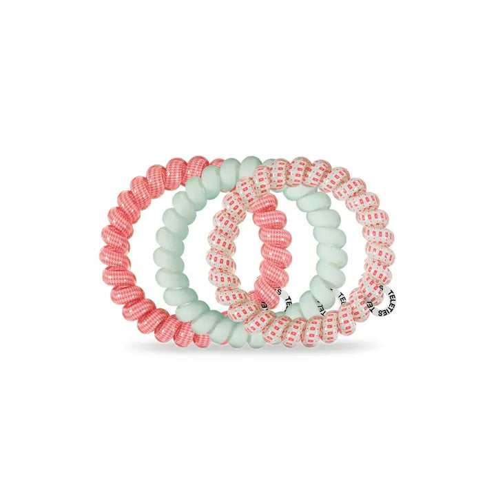 Teleties Spiral Hair Coil | Large | Calming Coral