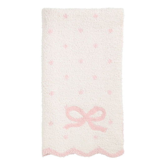 MUD PIE BOW CHENILLE BLANKET