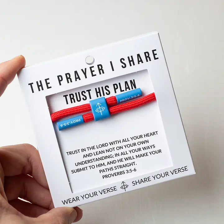 THE PRAYER I SHARE Trust His Plan Bible Verse Bracelet | Christian Athletes