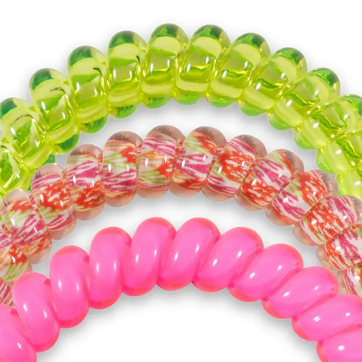 Teleties Spiral Hair Coils | Small | Tropical Punch Hair Ties