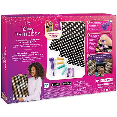 Make It Real: Disney Stamp To Reveal - Jasmine, Belle, Rapunzel Storybook DIY 3 Princess Dot Posters