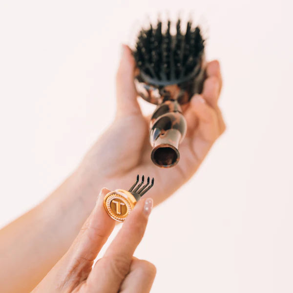 Teleties Mini Boar Bristle Hair Brush - Tortoise