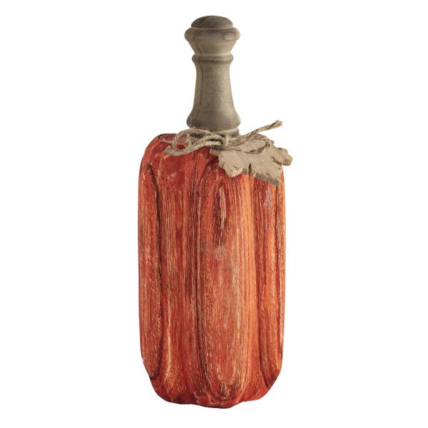 MUD PIE LARGE WOOD BALUSTER PUMPKIN