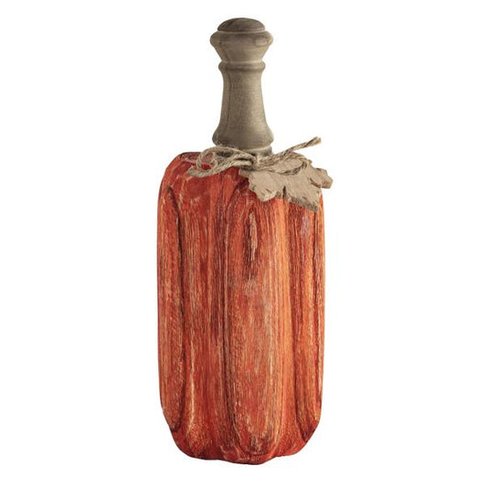 MUD PIE LARGE WOOD BALUSTER PUMPKIN