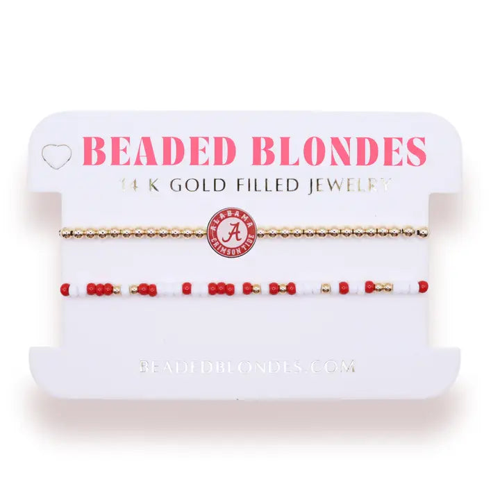 Beaded Blondes Alabama + Sprinkle Bracelet Stack of 2