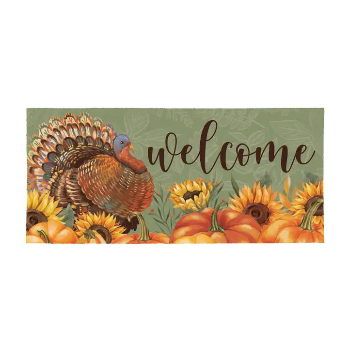 Evergreen Enterprises Grateful Gatherings Turkey Flocked Coir Sassafras Switch Mat
