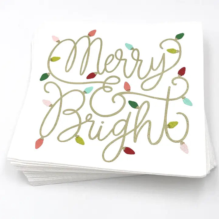 Soiree-Sisters Christmas Cocktail Napkins | Merry and Bright - 20ct