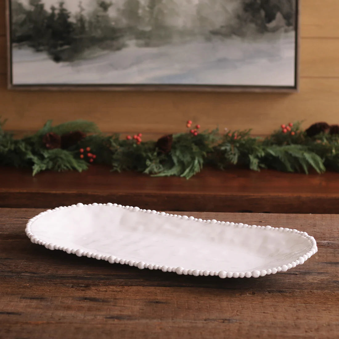 Beatriz Ball VIDA Alegria Large Oval Platter (White)