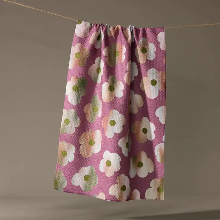 Geometry Brushed Bouquet Tea Towel