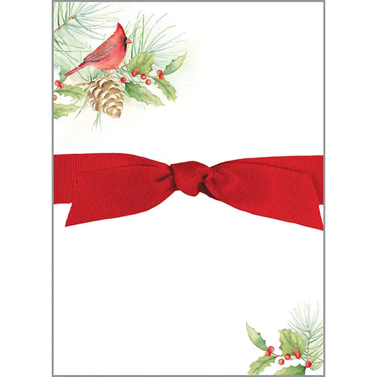 GINA B DESIGNS Holiday Chunky Bow Pad - Cardinal Bough