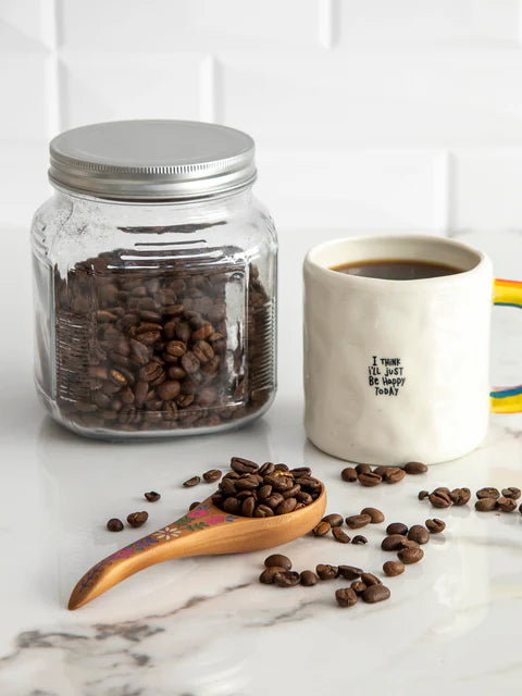 Natural Life Wooden Coffee Scoop - But First Coffee