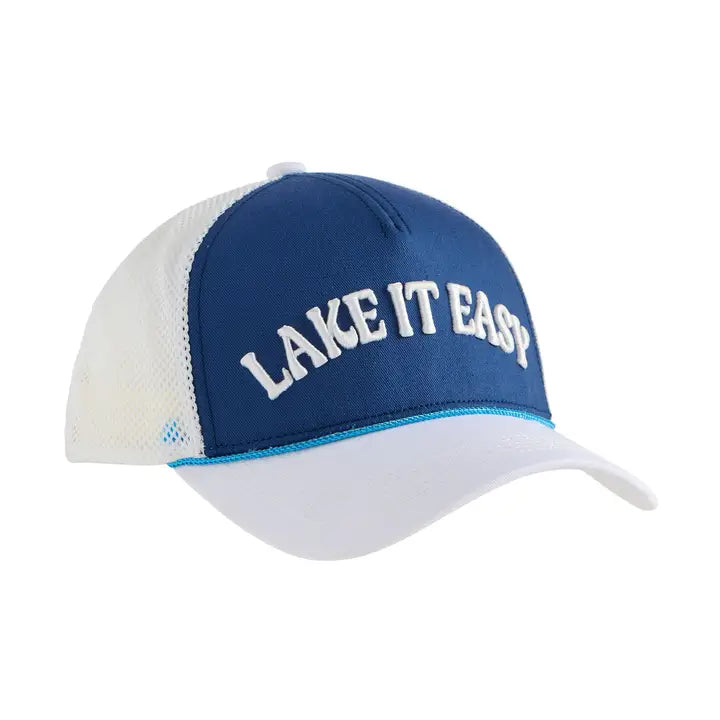 Shiraleah "Lake It Easy" Trucker Hat,Navy