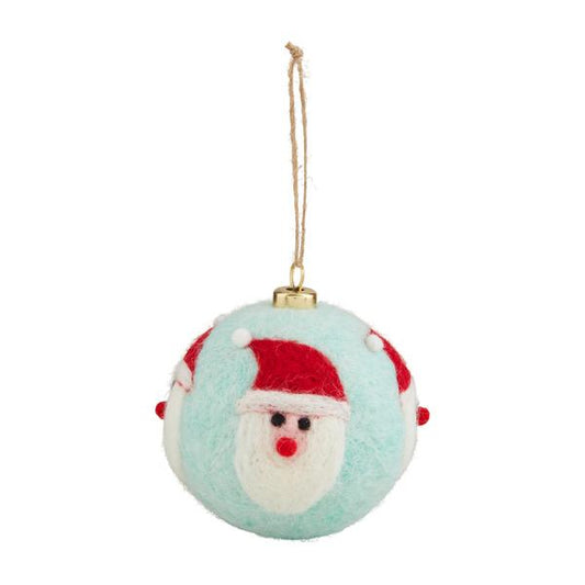MUD PIE SANTA FELTED BALL ORNAMENT