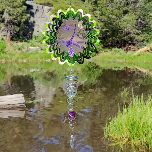 Spinfinity Designs Animated Dragonfly - Mini Set Wind Spinner