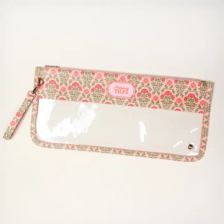 The Darling Effect Mahjong Tile Keeper Pouch–Everbloom Dusty Rose