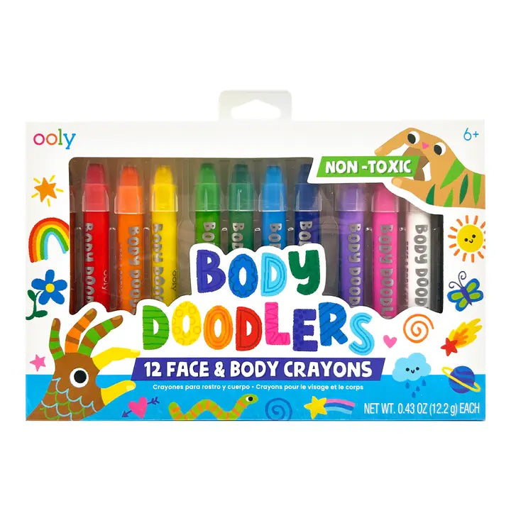Ooly Body Doodlers Face and Body Crayons - Set of 12