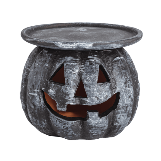 MUD PIE TERRA JACK-O-LANTERN PILLAR HOLDER