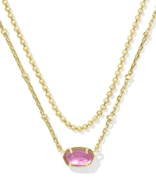 KENDRA SCOTT EMILIE MULTI STRAND NECKLACE GOLD AZALEA ILLUSION