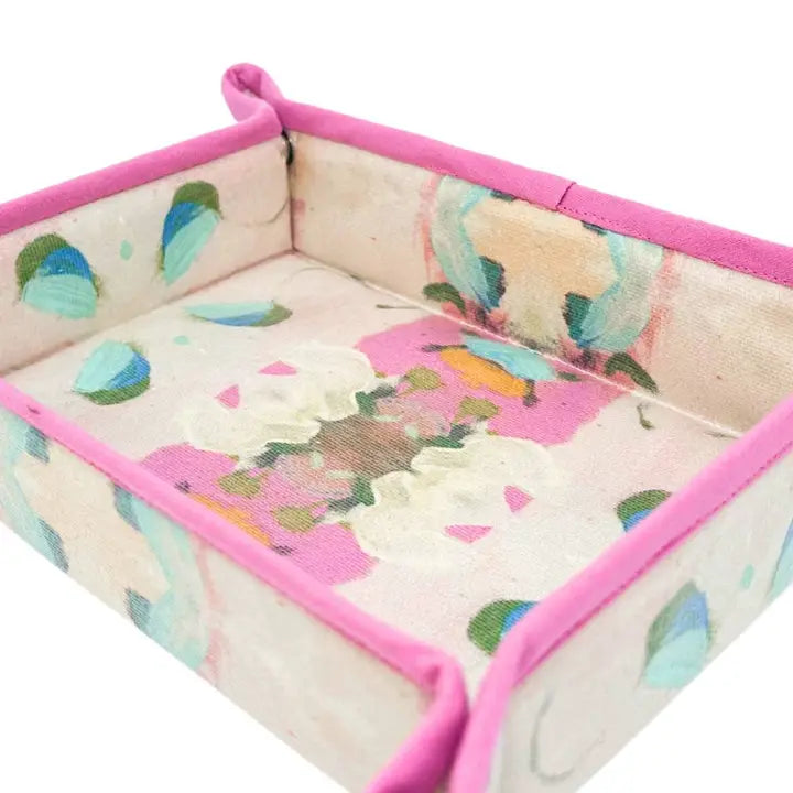 Laura Park Designs Monet's Garden Pink Snap Tray
