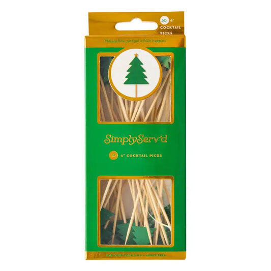Sophistiplate Christmas Tree Large Cocktail Picks/30pk
