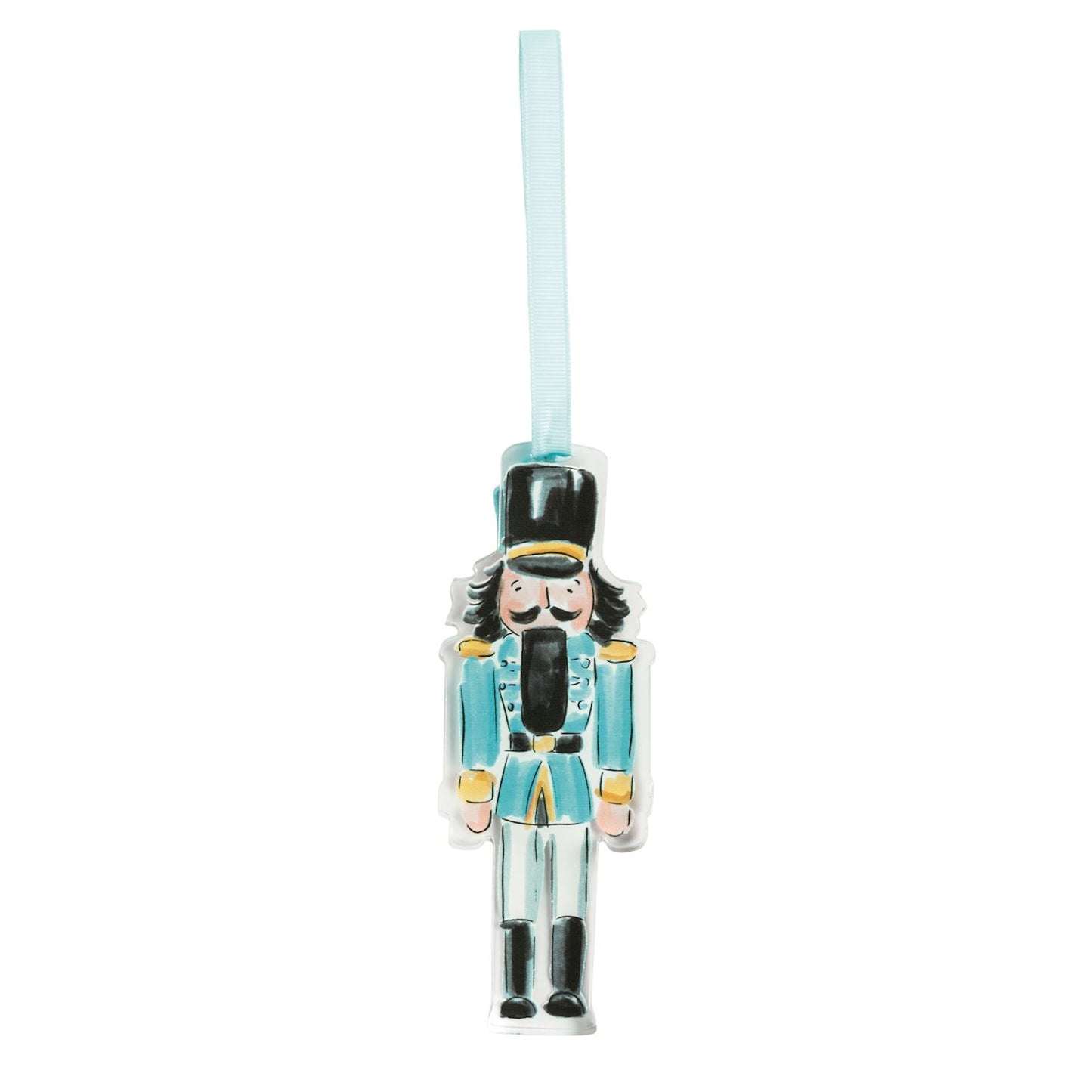 MUD PIE BLUE ACRYLIC NUTCRACKER ORNAMENT
