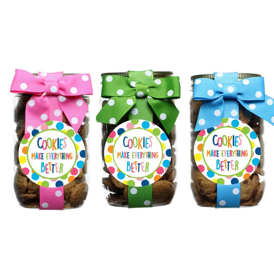 Oh, Sugar! Cookie Jars - Happy Dot Cookies Make Everything... - Pint