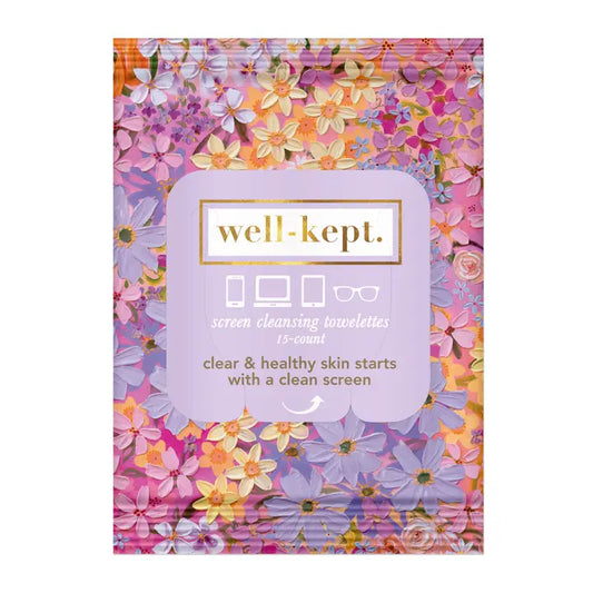 Well-Kept Flower Power Screen Cleansing Towelettes/ Tech Wipes