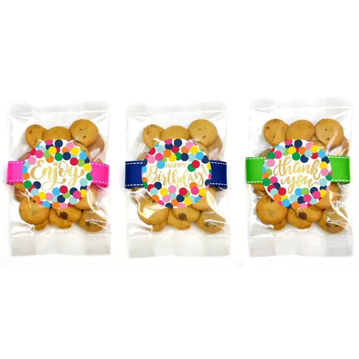 Oh, Sugar! Cookie Bags - Small Dot Assortment - Small-Chocolate Chip