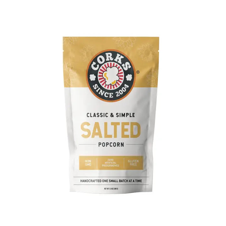 Corks Popcorn Simply Salted Popcorn - 2.8 oz