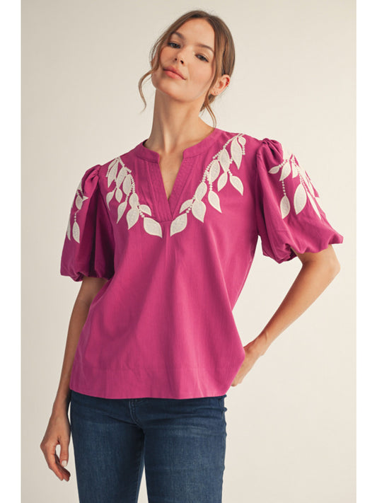Jodifl Solid Top with Split Neck