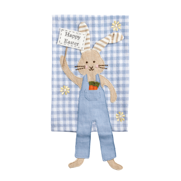 MUD PIE BLUE BUNNY DANGLE LEG TOWEL